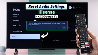 Hisense Google TV: How To Reset Sound/ Audio Settings!