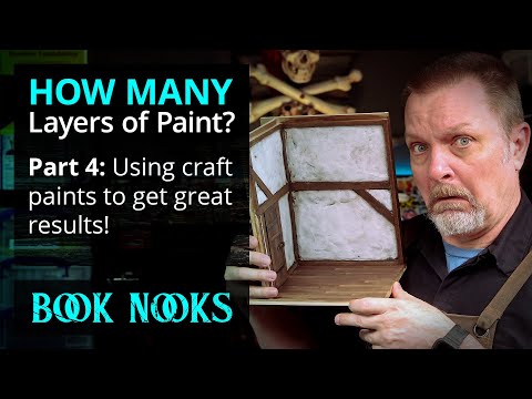 I Had Amazing Results Using Inexpensive Craft Paints - Let's Book Nook Together!