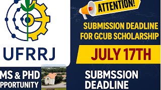 COME TO RIO DE JANEIRO || APPLY TO UFRRJ || GCUB DEADLINE EXTENSION