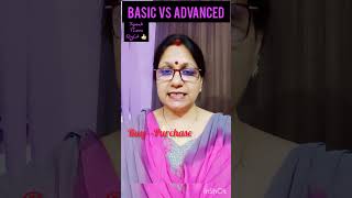 Basic Vs Advanced. #speakenglish #conversationskills #wordstock #shorts #shortsvideo #youtubeshorts