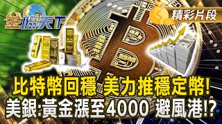 比特幣回穩 美力推穩定幣！ 美銀：黃金漲至4000 避風港！？#金臨天下 @tvbsmoney 20250623