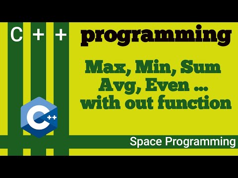 Maximum, Minimum, Sum, Average, And Filter even all in one main() With out function | C++