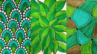 Zentangle Art for Beginners | Colourful Zendoodle | Creative Zentangle Patterns