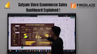 Power BI Satyam Store Dashboard Explained | Data Storytelling in Action by Fireblaze Student