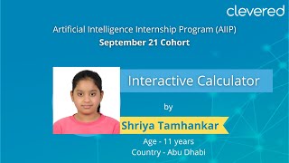 Interactive Calculator by Shriya Tamhankar | AIIP September 2021 cohort | Clevered