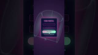 Neon Time Portal Login From Using HTML CSS JAVASCRIPT |#coding #loginform #shorts #trend #frontend