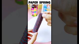 "How to Make a Paper Spring: Easy DIY Craft for Kids & Beginners"#shorts