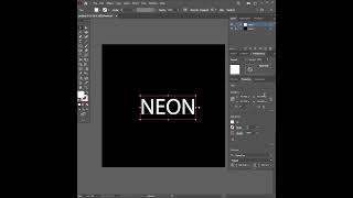Neon Text | Adobe Illustrator CC 2023 #shorts #tutorial #tutorialadobeillustrator