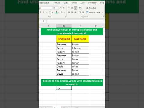 🎉 "Combine Unique Values into One Cell with this Easy Trick!" 🚀#shorts #exceltutorial