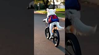 Gipsy the Great Pyrenees #PuppyOnABike  #3danimation #aishortfilm #animatedshort #cinematicdog #cute