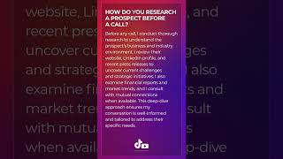 How do you research a prospect before a call? #jobinterview #interviewtips #job #interview