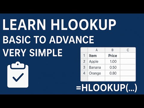 Learn Hlookup Basic to Advance very Simple | Ready To File |