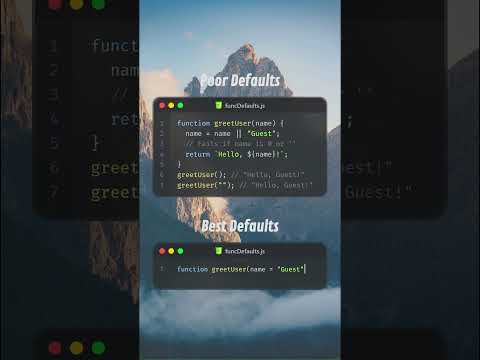 ✨Poor vs Best JavaScript Dufaults