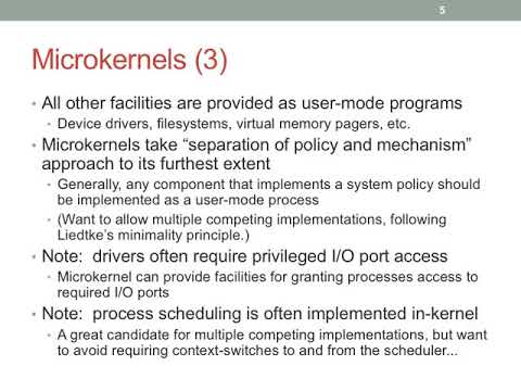Lecture 04 Microkernels Fa2017