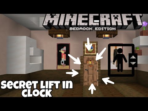 Minecraft Bedrock|Hidden lift in clock(Android,ios,Xbox,Ps4,Switch)