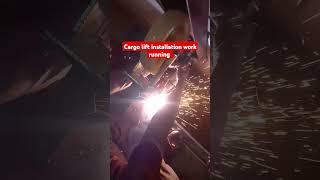 Cargo lift installation work #cargolift #lift #mechanic #welding #welder