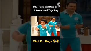 Yoga day #tsongpassion #fypシ゚viral #tmkoc #yogamusic #yogafun #shortvideo