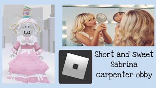 Playing the short and sweet Sabrina carpenter obby 🩵🤍