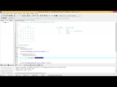 Array-Fill-Col (Programming Techniques in C)
