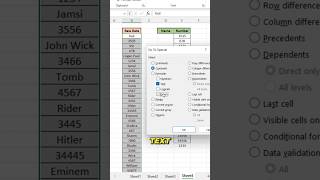 Magic of Ctrl + G in Excel - Shortcut for Go to Special in Excel #excel
