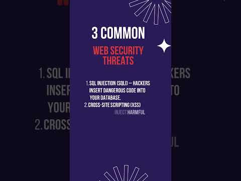 Common Web Security Threats & How to Stay Safe! #CyberSecurity #WebSecurity #TechTips #SQLInjection
