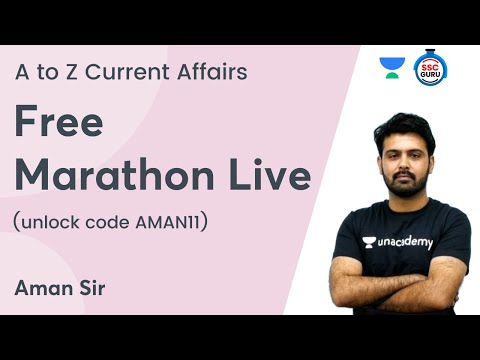 A to Z Current Affairs Free Marathon Live (unlock code AMAN11) | Aman Sharma
