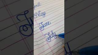 Month names in calligraphy.✒️ #trending #calligraphy #handwriting
