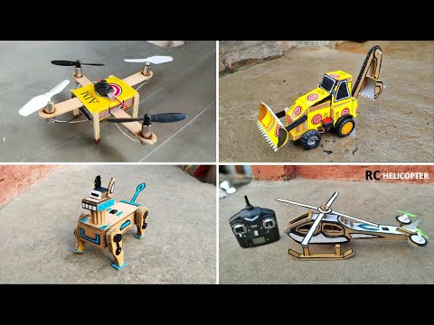 4 Amazing DIY TOYs| Matchbox Drone - JCB | Cardboard RC Helicopter - You Can Make It?