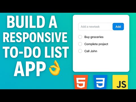 How To Create To-Do List App Using HTML CSS And JavaScript | Task App In JavaScript | Code with CK