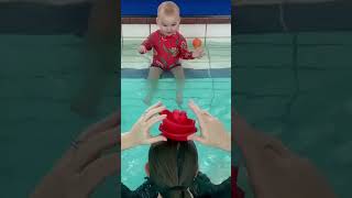 Free Floating From The Ledge #happybaby #swimmingpool #swimmingbaby #babyswimming