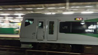 東北新幹線救済臨時快速列車(E257系5000番台・上野行き) 赤羽駅通過シーン