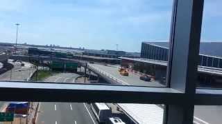 Riding Moving Walkway in JFK Airport (Queens New York 2014)