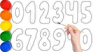 Coloring Page // How to Draw and Paint Numbers 123456789 for Kids // Learn to Write 123 // Ks Art