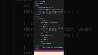 JavaScript Interview Questions-23| JavaScript Nested Function #shorts #shortvideo #short