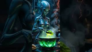 DARE U TO EAT THAT FOOD #scifi#alien #aliens #scifimovie #horrorshort #aiart #alienbattles #scififan