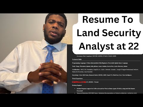 Resume I Used to Become A Security Analyst at 22