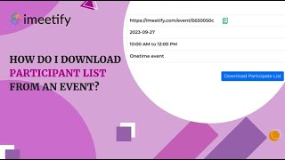 How do I Download the Participant list from an Event?