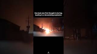 Gas Leak Mistaken for Fog Leads to Devastating Explosion – Caught on Camera! from Liquified gas