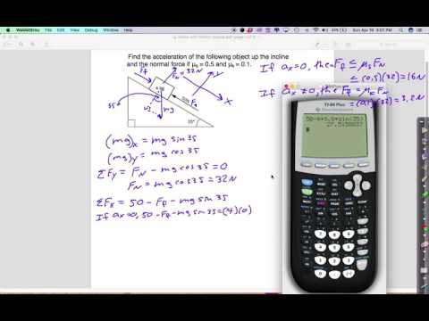 inclined plane friction problems