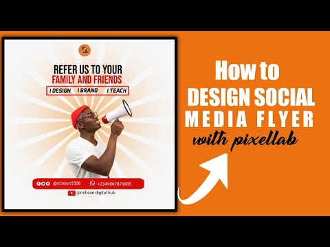 How to design social media flyers with pixellab || pixellab tutorial