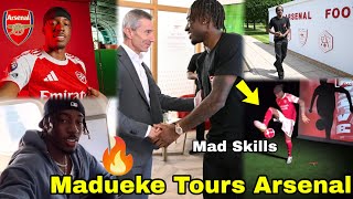 Madueke TOURS Arsenal🔥Noni Madueke Experienced First Day at Arsenal with Excitement,Skills & Drills