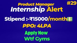 Product Manager Internship | Gym | #pappu #codeserver #code #techjobs #job #jobs #codeserver