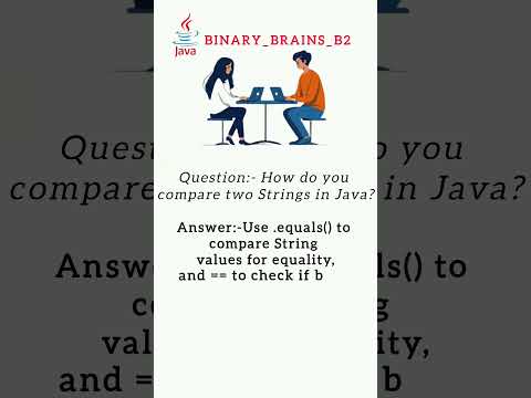 How do you compare two Strings in Java❓ #binary_brains_b2 #javaexperts