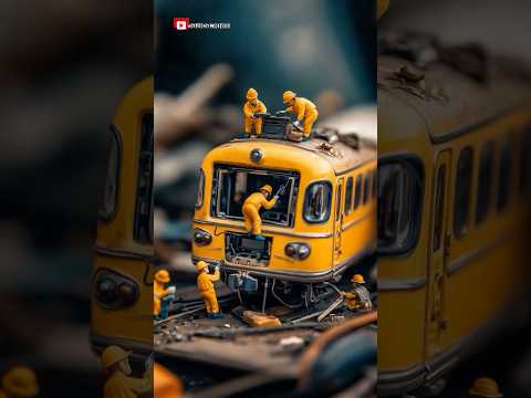 TINY Heroes Fixing a Giant Train!