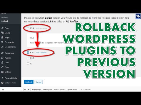 How To Rollback Wordpress Plugins To Previous Or Old Versions