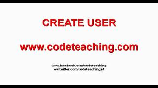 CREATE USER