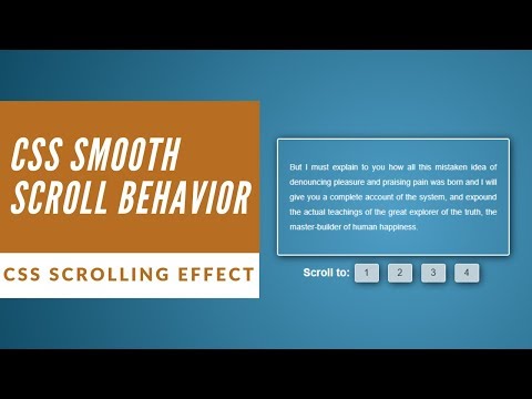Pure CSS Smooth Scrolling - CSS Scroll Behavior Property