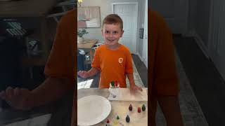 Might Myles Experiment of the day: Make a foam rainbow! #STEM #KidsInSTEM #craft
