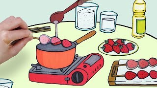 달콤한 딸기 탕후루 만들기 스톱모션! (Strawberry TangHuru Make paper Stop Motion) :: 셀프어쿠스틱