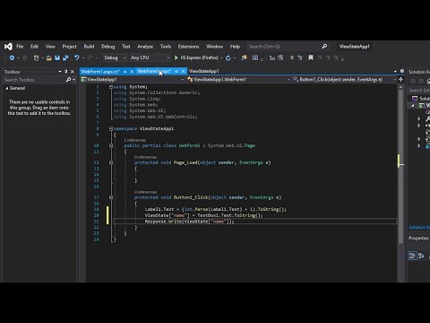 Implementing ViewStates in ASP.NET | How to implement ViewState in ASP.NET? | #ASP.NET